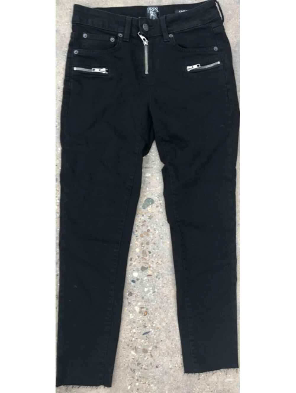 PRPS Made in Italy Mid Rise Moto 24 Black Zippers Camaro Rock n Roll Fashion